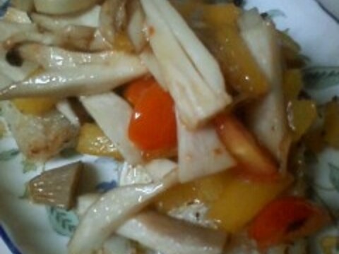 すきみたらの野菜ソースがけ
